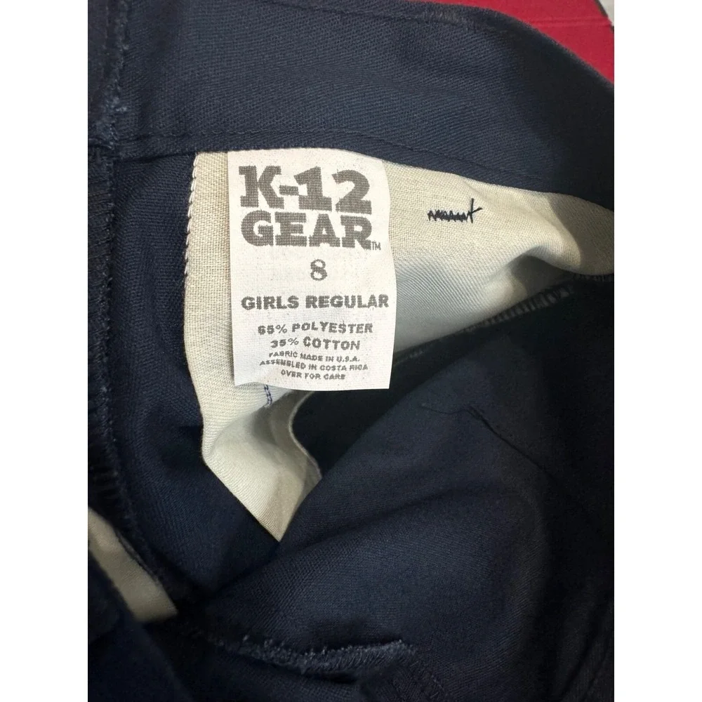 K-12 Gear Girls Regular School‎ Blue Uniform Pants Size 8